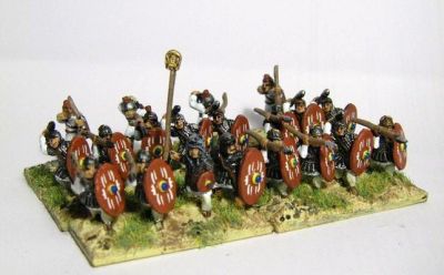 Late Roman (style) Auxilia
Donnington Miniatures with Veni Vidi Vici Shield patterns
Keywords: EIR LIR