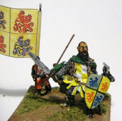 Inspiring Medieval Commander
Mirliton infantry with a rather large general from Magister Militums 25mm range
Keywords: barded medfoot