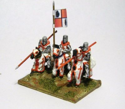 Teutonic Brother Knights 
Knights from [url=http://www.vexillia.ltd.uk/mirliton/index.html]the Vexilia-stocked Mirliton range [/url] Being Sword Brethren they can be painted in red and white. Read about the army in the [url=http://www.madaxeman.com/wiki2/tiki-index.php?page=Later+Teutonic+Knights]FoG Wiki[/url]
Keywords: teuton