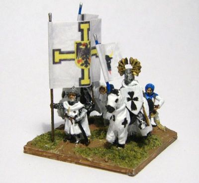 Teutonc Knght Generals
Teutonic Knights from [url=http://www.vexillia.ltd.uk/]Vexilia's Mirliton Range[/url]. I may have gone a bit OTT with the flag, but you can download it from [url=http://www.madaxeman.com/wiki2/tiki-index.php?page=Later+Teutonic+Knights] my Teutonic page[/url]
Keywords: Teuton