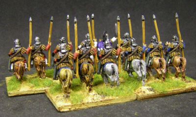 Roman Clibanarii Cavalry
Kontos, bow, shield. Random mix of 12 cavalry, including command. Figure code WE-RM09 Roman Clibanarii, 3rd century
Keywords: EIR LIR ebyzantine