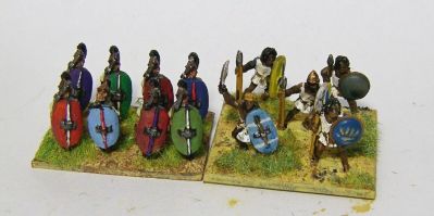 War & Empire Numidian infantry with Old Glory Legions
Numidian mounted generals on 40mm round bases
Keywords: Numidian, Comparison