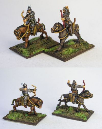 Hunnic Armoured Cavalry
Huns from [url=http://khurasanminiatures.tripod.com/hunnic.html]Khurasan Miniatures[/url] pictures supplied by the manufacturer
Keywords: Hunnic avar georgian skythian