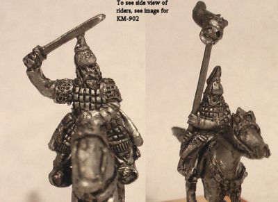 Avar Command, Commander and Draco Bearer
From [url=http://khurasanminiatures.tripod.com/ranges.html#C11] Khurasan Miniatures [/url] Avar Command, Commander and Draco Bearer, Unarmoured Horses (x 2)
Keywords: avar saka alan esarmatian Gothcav