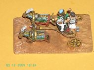 2 horse Chariot
Picts of [url=http://www.spanglefish.com/mickyarrowminiatures/]Mick Yarrow Miniatures[/url] from the manufacturers site, with permission of Mick Yarrow
