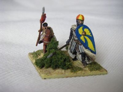 28mm Norman  Crusader General with light horseman
Keywords: Normans Latins emgerman