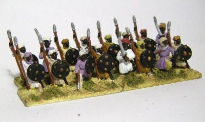 Arab Spearmen 
The legendary Essex spearman (AEA 11), with some friends from similar codes From [url=http://www.essexminiatures.co.uk/frames15anc.html]Essex's generic Arab ranges[/url]
Keywords: arab khurasanian umayyad bedouin berber