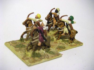 Generic Arab Horse Archers
Arab figures from Essex  code AEA5, one piece casting
Keywords: Ghaznavid arabcav abbasid bedouin arab seljuk