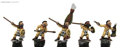 Aztec warriors  - Cuachiques
Aztecs painted by [url=http://www.heresybrush.com/]Heresy Brush[/url] from Spain. 
Keywords: aztec