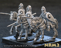 Norman Milites charging. 3 variants.
New Normans from Baueda, sculpted by M Campagna. Pictures with permission of [url=http://www.vexillia.ltd.uk]Vexillia[/url] 
Keywords:  Norman crusader 