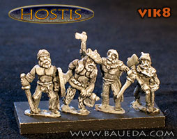 Viking Berserkers
The former 50-Paces range. Photos provided by the manufacturer [url=http://www.baueda.com]Baueda[/url]. Figure codes as per illustration or filename.
Keywords: Viking