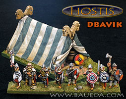 Vikings from Baueda
The former 50-Paces range. Photos provided by the manufacturer [url=http://www.baueda.com]Baueda[/url]. Figure codes as per illustration or filename. This is a DBA Army pack
Keywords: Viking