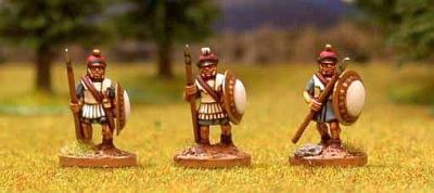 Libyan spearmen 2. Advancing, linen armour, crested helmet, hoplite shield.
Available in the UK from [url=http://www.vexillia.ltd.uk]Vexilia[/url], Europe from [url=http://www.corvusbelli.com/en/default.asp]Corvus Belli[/url] or the US from [url=http://www.50paces.com]50 Paces[/url]
Keywords: Carthage