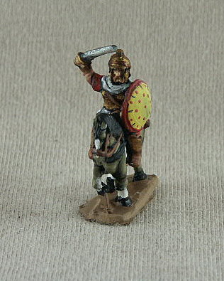 Carthaginian CAC03 Mouted Officer or General
Carthaginians from [url=http://www.donnington-mins.co.uk/]Donnington[/url]. Painted by their own painting service. This figure has sword raised, shield

Keywords: Lcarthage ecarthage carthage