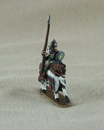 Seljuk Turk Mounted Ghulan/Mamluk
Seljuk troops from [url=http://www.donnington-mins.co.uk/]Donnington[/url]. Painted by Donningtons painting service. TC11 Mounted Ghulan/Mamluk
long topcoat, lance, bow, boida helmet, round shield (suitable for Toassin)
Keywords: Seljuk fatimid mamluk umayyad ayyubid berber arabcav