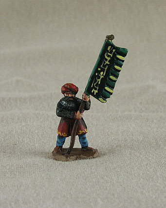 TF15 Arab Standard Bearer
Seljuk troops from [url=http://www.donnington-mins.co.uk/]Donnington[/url]. Painted by Donningtons painting service. TF15 Arab Standard Bearer
mailshirt over kaftan, standard, turban (suitable for Arab, Andalusian, Maghribi, Scicilian and Turkish armies)
Keywords: Seljuk fatimid mamluk umayyad ayyubid berber arabfoot