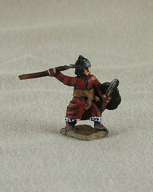 TF20 Daylami
Seljuk troops from [url=http://www.donnington-mins.co.uk/]Donnington[/url]. Painted by Donningtons painting service. TF20 Daylami
long coat, throwing javelin, javelins held behind round shield, pointed helmet
Keywords: Seljuk fatimid mamluk umayyad ayyubid berber arabfoot