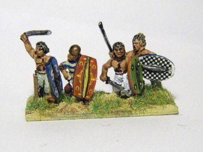 Gauls & Celts
Mixed manufacturers using VVV shield transfers. Painted with inked flesh (Windsor & Newton peat brown)
Keywords: gallic celt