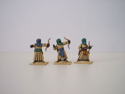 Crusade Era Arab Sudanese archers - 3 variants (Abid al-shira) 
Arabs from [url=http://www.legio-heroica.com/Musulmani-en.html]Legio Heroica[/url], pics supplied by the manufacturer 
Keywords: Arab fatimid seljuk ayyubid mamluk berber abbasid