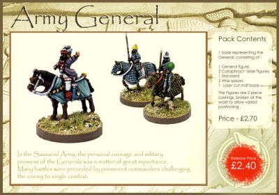 Sassanid Generals
New Sassanid range from [url=http://www.lurkio.co.uk]Lurkio[/url], images produced with the kind permission of the manufacturer. Prices correct as of 10/10
Keywords: Sassanid Parthian Palmyran Kushan sarmatian SAKA