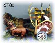 Classical Indian Four Horse Chariot Crew Of Six
Classical Indian troops from [url=http://www.museumminiatures.co.uk]Museum Miniatures[/url]. Catalogue code as per illustration 
Keywords: Indian