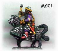 Mongol C In C Ehc Lamellar Armour, Holding Mace. (3 figs per pack) 
Mongol Troops from [url=http://www.museumminiatures.co.uk]Museum Miniatures[/url]. Figures codes as per illustrations, photos supplied by kind permission of the manufacturer
Keywords: Mongol Timurid Ilkhanid