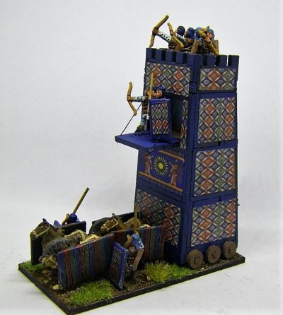 Siege Tower
A Pendraken 10mm MDF Siege tower with Essex 15mm Crew, and "wallpaper" downloaded from the internet
