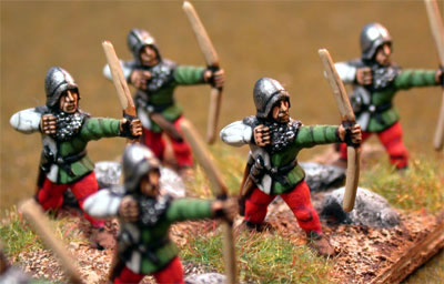 Medieval Archers
Pro-painted by [url=http://www.steve-dean.co.uk/] Steve Dean Painting [/url]
Keywords: medfoot