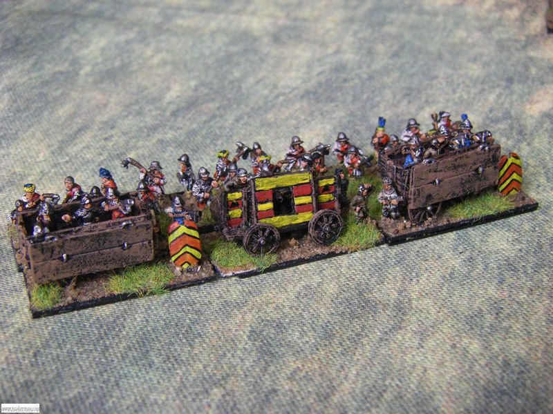 Pendraken Later Hungarian battle wagons