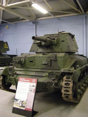 A10 Cruiser Tank
The Tank, Cruiser, Mk II (A10), was developed alongside the A9, and was intended to be a heavier, infantry tank version of that type. In practice it was not deemed suitable for the infantry tank role and was classified as a "heavy cruiser".
