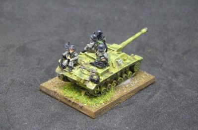 StuG
Pendraken, with spare barrel from Arrowhead added  Tank riders are Arrowhead
