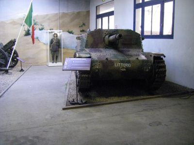 The Semovente da 75/18
The Semovente da 75/18 was an Italian self-propelled gun of the Second World War. It was built by mounting the 75 mm Obice da 75/18 modello 34 mountain gun on the chassis of a M13/40, M14/41 or M15/42 tank. The first 60 were built using the M13/40 chassis and a subsequent 162 were built on the M14/41 chassis from 1941 to 1943, when the M15/43 chassis were introduced. The Semovente da 75/18 was intended to be an interim vehicle until the heavier P40 tank could be available.
