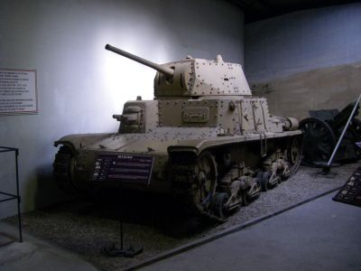  Carro Armato M15/42
The Carro Armato M15/42 was the last Italian medium tank produced during World War II. It was based on the earlier M13/40 and M14/41 medium tanks, and was built with the lessons from the North African Campaign in mind. The tank was meant to be a stopgap until the heavier P26/40 tank could be produced in numbers.[2]:14 It did not serve in North Africa, the theatre in which it was intended to operate, but served in Italy and in Yugoslavia with the German Wehrmach
