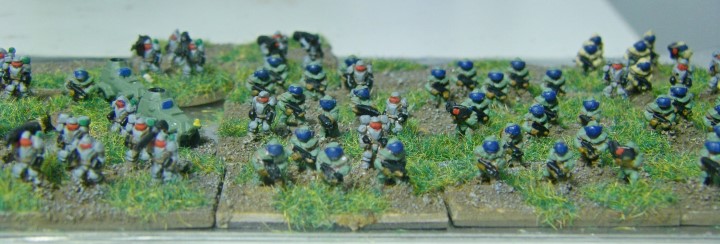 6mm, 1/300th, 1/300 Sci Fi GZG, Ground Zero Games DSM-127 NAC INFANTRY PACK being painted