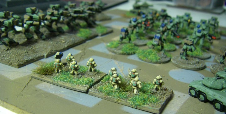 6mm, 1/300th, 1/300 Sci Fi GZG, Ground Zero Games DSM-127 NAC INFANTRY PACK being painted